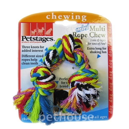 Petstages Multi Rope Chew Кольоровий канатик для собак, фото 4