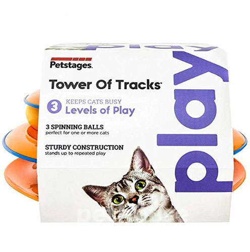 Petstages Tower of Tracks Трек-піраміда з м'ячиками для котів, фото 4