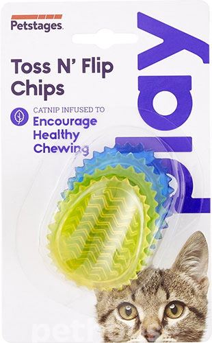 Petstages Toss N' Flip Chips Жевательные чипсы для кошек, фото 4