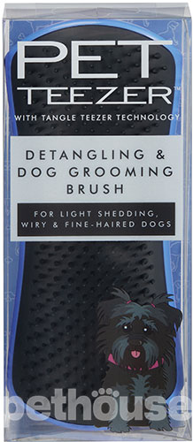 Pet Teezer Detangling & Grooming Blue Grey Щетка для распутывания шерсти собак, фото 5