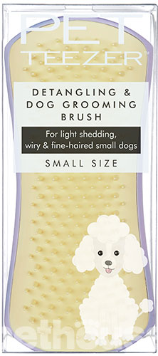 Pet Teezer Mini Detangling & Grooming Lilac Yellow Щітка для розплутування шерсті собак, фото 6