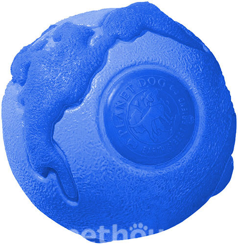 Planet Dog Orbee-Tuff М'яч-земна куля для собак, синій