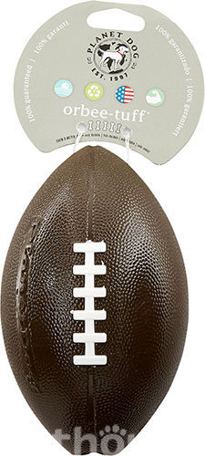 Planet Dog Orbee-Tuff Football Brown Футбольний м'яч для собак, коричневий, фото 2