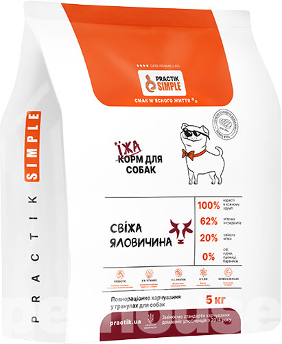Practik Simple "Свежая говядина" для собак средних и крупных пород Practik Simple "Свежая говядина" для собак средних и крупных пород