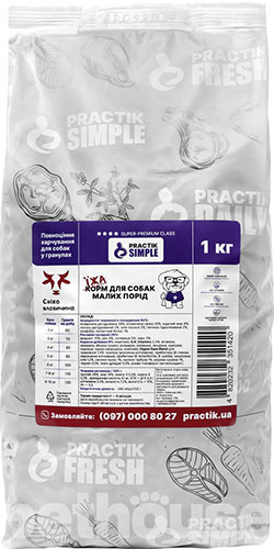 Practik Simple "Свежая говядина" для собак малых и миниатюрных пород