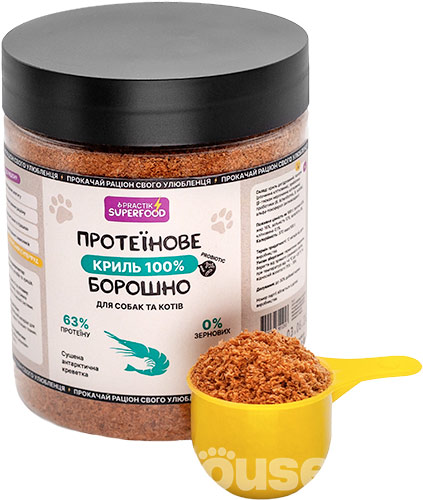 Practik SuperFood Протеиновая мука "Криль" для собак и кошек