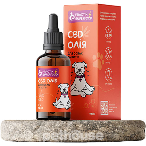 Practik SuperFood CBD олія 2% для собак та котів