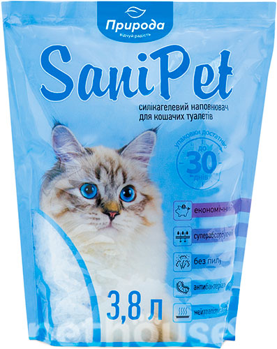 Природа Sani Pet Силікагелевий наповнювач для котячого туалету