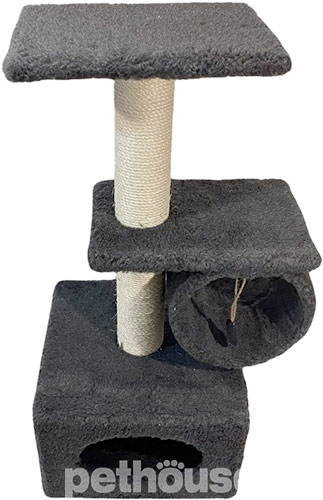 Природа Когтеточка с домиком "Саванна", серая Природа Когтеточка с домиком "Саванна", серая