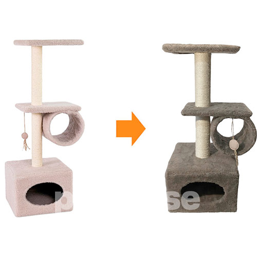 Природа Когтеточка с домиком "Саванна", капучино Природа Когтеточка с домиком "Саванна", капучино