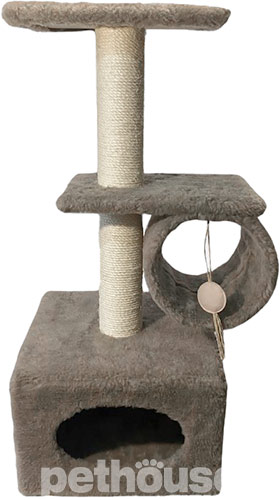 Природа Когтеточка с домиком "Саванна", капучино Природа Когтеточка с домиком "Саванна", капучино