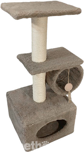 Природа Когтеточка с домиком "Саванна", капучино Природа Когтеточка с домиком "Саванна", капучино