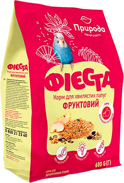 Природа Фієста Корм "Фруктовий" для хвилястих папуг