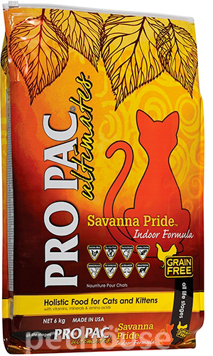 Pro Pac Ultimates Cat Savanna Pride Indoor Formula