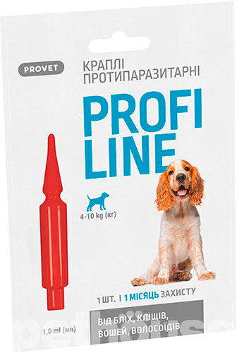 ProVET ПрофіЛайн краплі від бліх та кліщів для собак вагою от 4 до 10 кг
