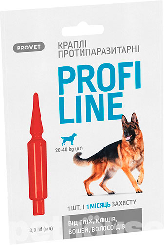 ProVET ПрофіЛайн краплі від бліх та кліщів для собак вагою от 20 до 40 кг