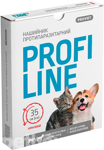 ProVET ПрофиЛайн ошейник от блох и клещей для кошек и собак, 35 см