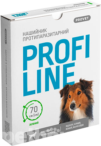ProVET ПрофиЛайн ошейник от блох и клещей для собак, 70 см