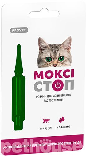 ProVET Моксистоп Капли на холку для кошек весом до 4 кг