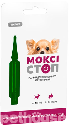 ProVET Моксістоп Краплі на холку для собак вагою до 4 кг