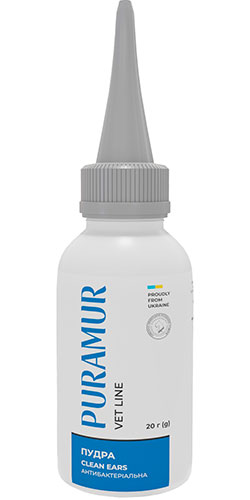 Puramur Vet Line Clean Ears Пудра антибактериальная для ушей кошек и собак