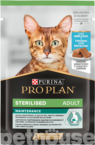 Purina Pro Plan Adult Sterilised Шматочки в паштеті з тріскою для кастрованих котів