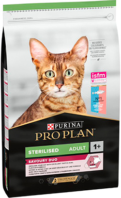 Purina Pro Plan Cat Adult Sterilised Savoury Duo Сod & Тrout