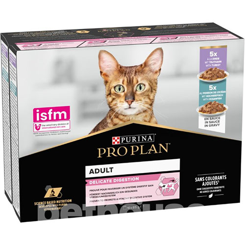 Purina Pro Plan Delicate Digestion Набор влажного корма для кошек с чувствительным пищеварением, фото 2
