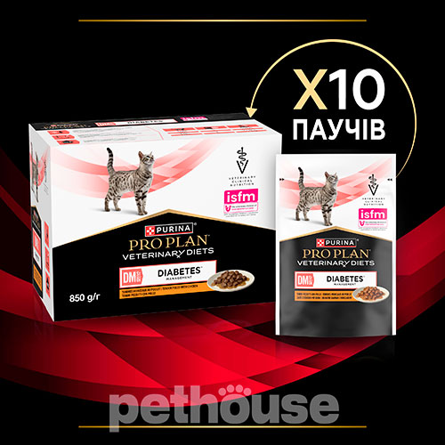 Purina Pro Plan VD DM St/Ox — Diabetes Managment Feline Кусочки с курицей для кошек