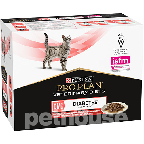 Purina Pro Plan VD DM St/Ox — Diabetes Managment Feline Кусочки с говядиной для кошек