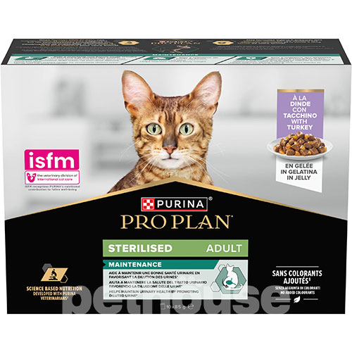 Purina Pro Plan Adult Sterilised Набір вологого корму з індичкою для стерилізованих котів