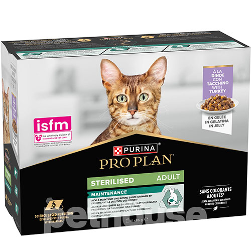 Purina Pro Plan Adult Sterilised Набір вологого корму з індичкою для стерилізованих котів