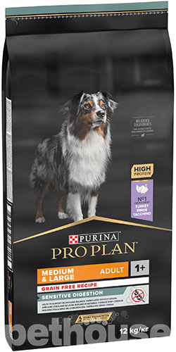 Purina Pro Plan Dog Adult Grain Free Medium & Large Sensitive Digestion Turkey