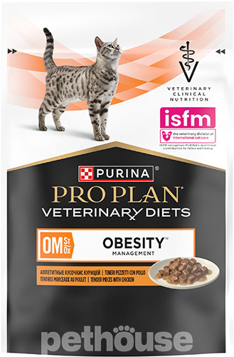 Purina Pro Plan Veterinary Diets OM St/Ox — Obesity Management Feline Шматочки в підливі з куркою для котів
