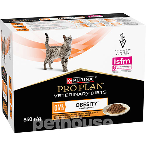 Purina Pro Plan Veterinary Diets OM St/Ox — Obesity Management Feline Шматочки в підливі з куркою для котів