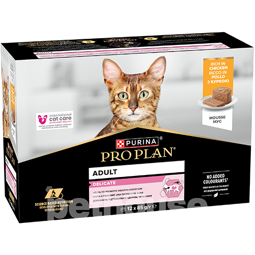 Purina Pro Plan Delicate Набор муссов с курицей для кошек с чувствительным пищеварением Purina Pro Plan Delicate Набор муссов с курицей для кошек с чувствительным пищеварением