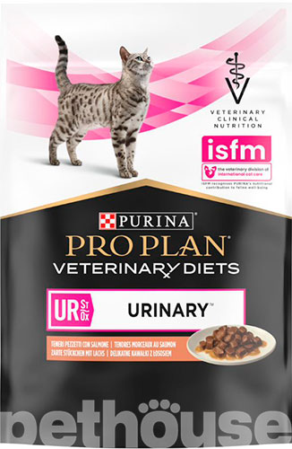 Purina Veterinary Diets UR St/Ox - Urinary Feline Кусочки в подливке с лососем для кошек