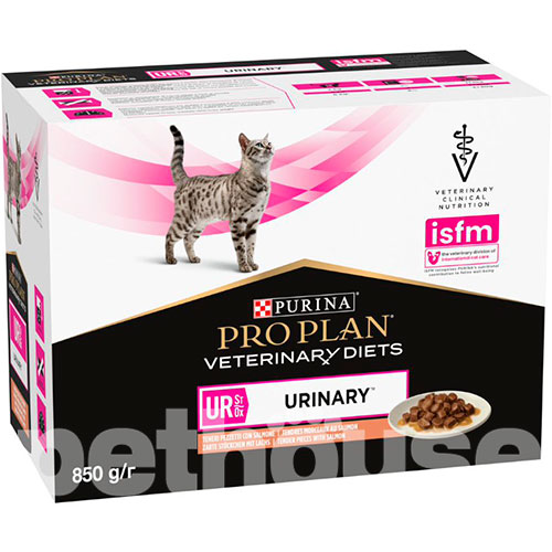 Purina Veterinary Diets UR St/Ox - Urinary Feline Шматочки в підливі з лососем для котів, фото 2