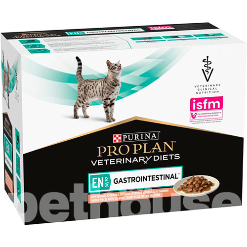 Purina Veterinary Diets EN - Gastrointestinal Feline Шматочки в підливі з лососем для котів, фото 2