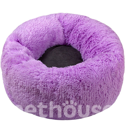 Red Point Donut Меховый лежак с подушкой для кошек и собак, лавандовый, фото 5