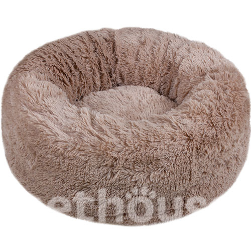 Red Point Donut Меховый лежак с подушкой для кошек и собак, капучино, фото 2