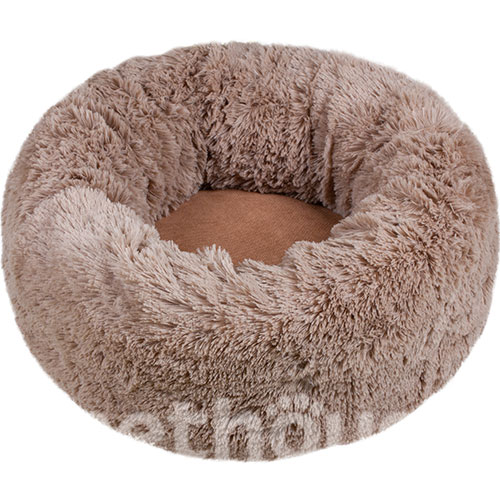 Red Point Donut Меховый лежак с подушкой для кошек и собак, капучино, фото 5