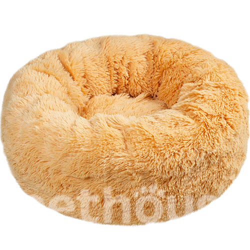 Red Point Donut Хутряний лежак із подушкою для котів і собак, абрикосовий, фото 2