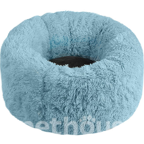 Red Point Donut Хутряний лежак із подушкою для котів і собак, блакитний, фото 4