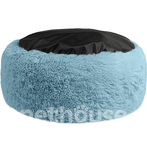 Red Point Donut Хутряний лежак із подушкою для котів і собак, блакитний, фото 5