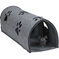 Red Point Kitty Tunnel Будиночок-тунель з мишкою для котів, сірий