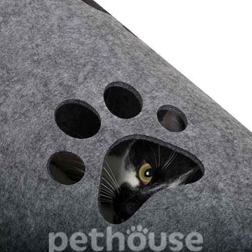 Red Point Kitty Tunnel Домик-тоннель с мышкой для кошек, серый, фото 6