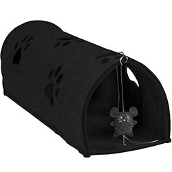 Red Point Kitty Tunnel Будиночок-тунель з мишкою для котів, чорний