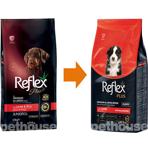 Reflex Plus Junior Medium & Large Breeds Lamb & Rice