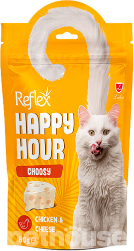 Reflex Happy Hour Adult Cat Treat Choosy Chicken & Cheese